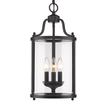  1157-3P BLK - Payton 3-Light Pendant in Matte Black with Clear Glass